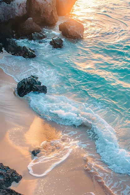 Foto foto de una hermosa playa en las maldivas con fondo blanco