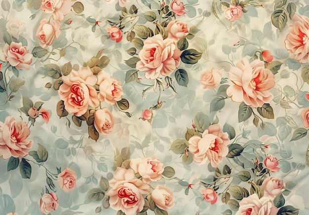 Foto de un hermoso diseño de fondo de patrón floral vintage