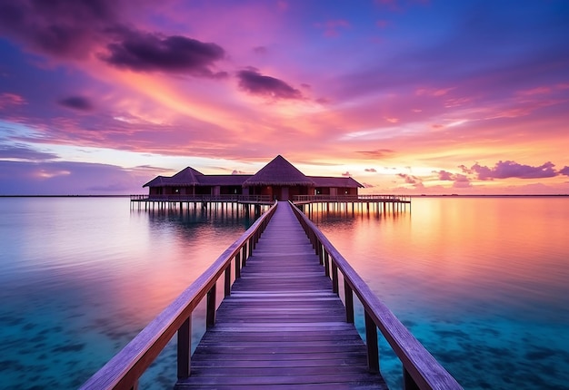 Foto de hermosos hoteles y playas de las Maldivas