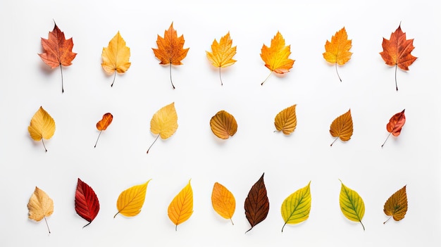 foto de hojas de otoño ñame blanco