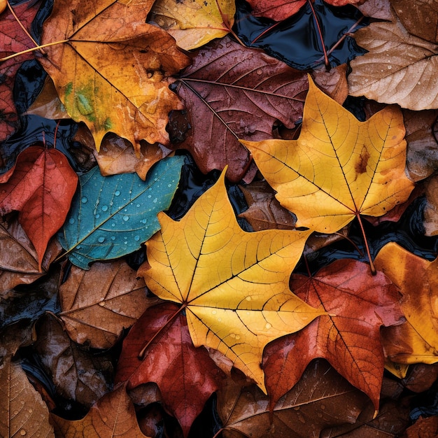 Foto de hojas de otoño