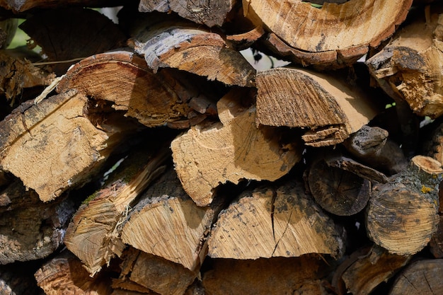 Foto: Holzhaufen Birken-Brennholz, Baumfällung, Brennholzhacken, Lagerfeuerbad