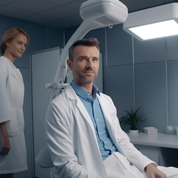 foto de un hombre de atención médica sonriendo