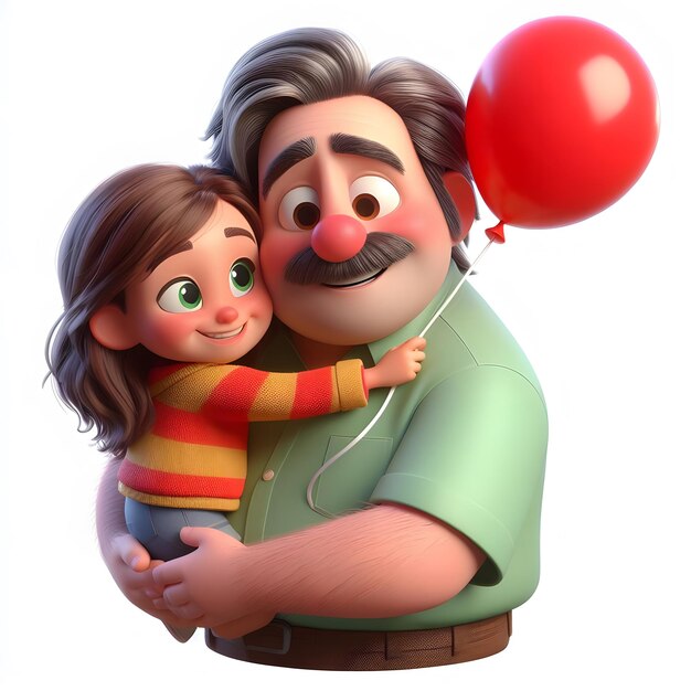 Foto una foto de un hombre y una chica sosteniendo un globo