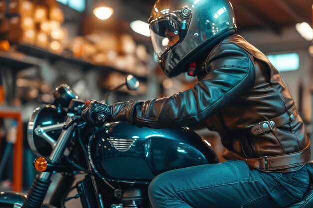 Foto de hombres montando una motocicleta