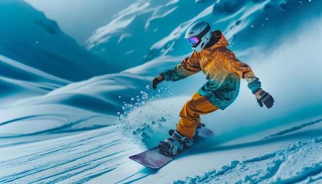 Foto foto hombres de snowboard extremo salto de montaña acrobacia aventura