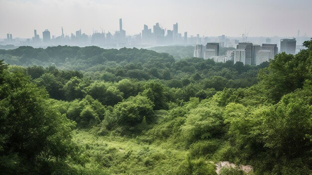 Foto una foto del horizonte en medio de la naturaleza