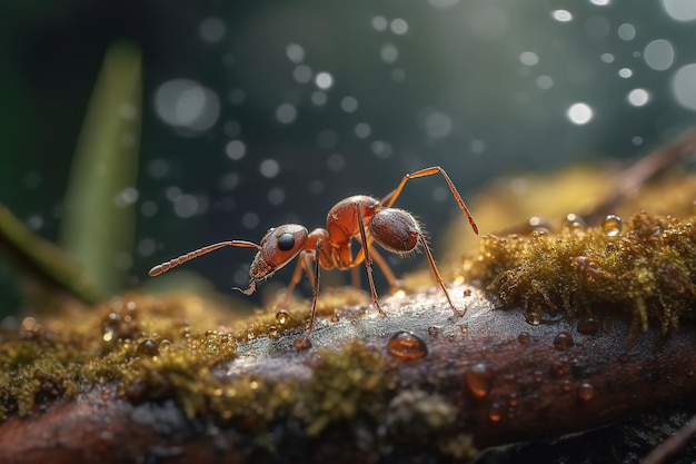 Foto de hormiga de fotografía macro