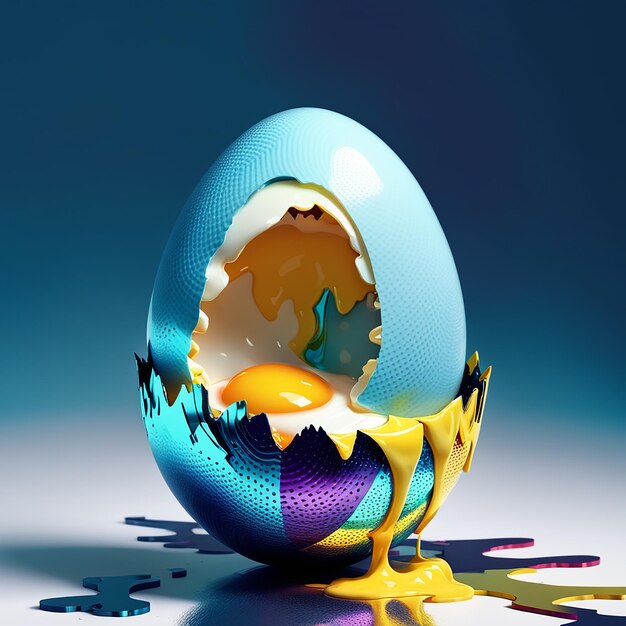 Esta foto de huevo amarillo creada por una IA generada