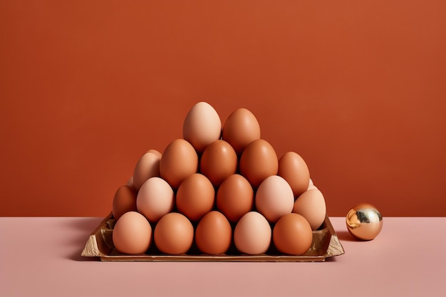 Foto de huevos en caja de cartón