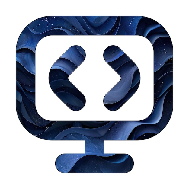 Foto-Icon-Anzeigecode blauer Gradient-Hintergrund-Stil-Design