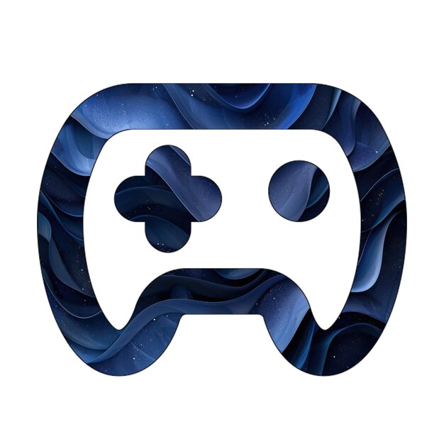 Foto-Icon-GamePad-Blau-Gradient-Hintergrund-Stil-Design