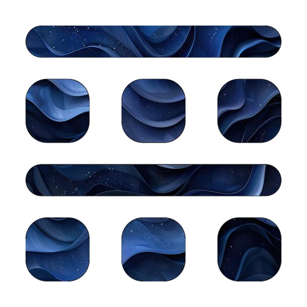 Foto-Icon-Gitter-Teiler blauer Gradient-Hintergrund-Stil-Design