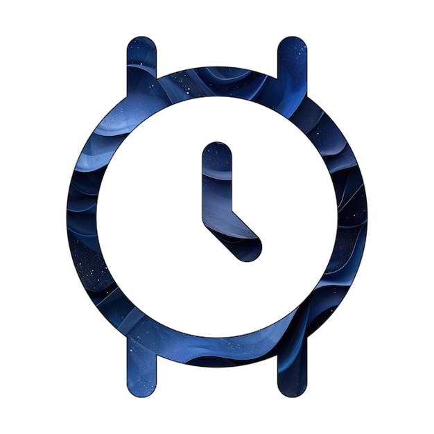 Foto-Icon-Licht-Uhr-Blau-Gradient-Hintergrund-Stil-Design