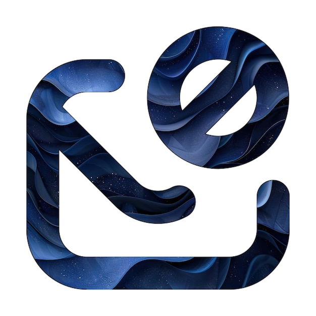 Foto-Icon-Umschlag verbietet blauen Gradienten-Hintergrund-Stil-Design
