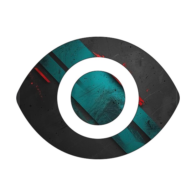 Foto-Ikonen Auge-Iconen diagonal schwarz grün rot
