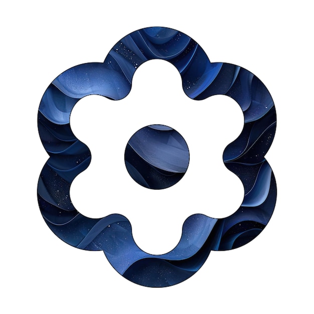 Foto-Ikonen Blumen blauer Gradient Hintergrund-Stil-Design