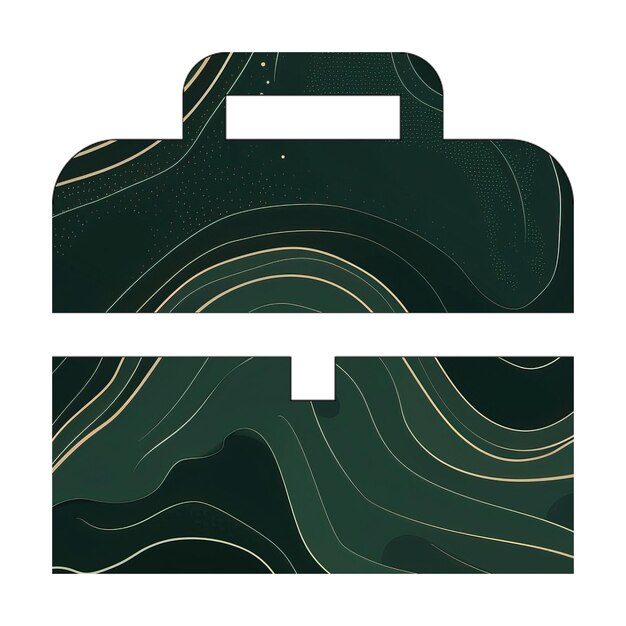 Foto-Ikonen Briefkasten-Ikon grüner Marmor-Gold-Textur