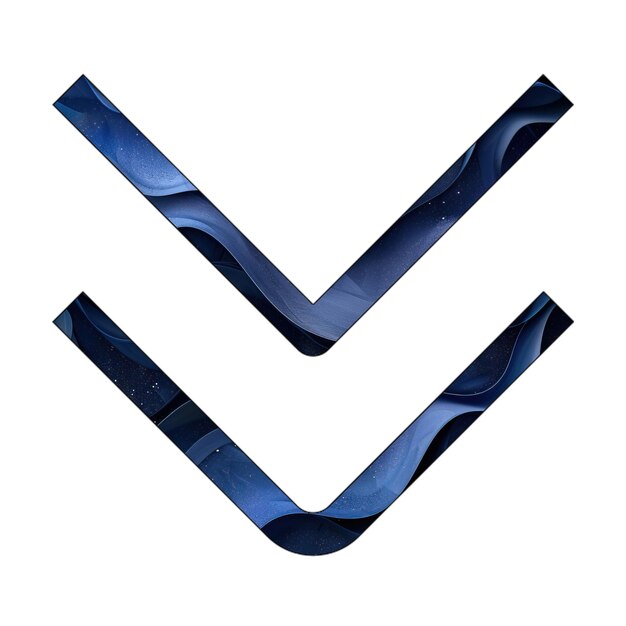 Foto-Ikonen Chevron doppelt nach unten blauer Gradient Hintergrund-Stil-Design