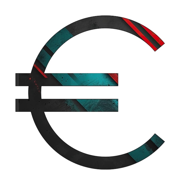 Foto Ikonen Euro Ikonen diagonal schwarz grün rot