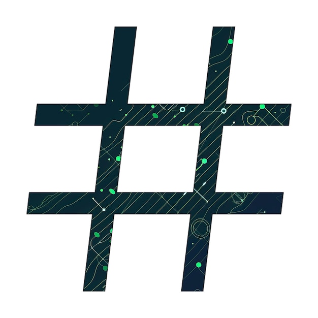 Foto-Ikonen Hastag-Iconen Grüne Technologie Textur