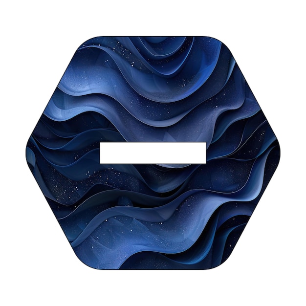 Foto-Ikonen minus Sechseck blauer Gradient Hintergrund-Stil-Design