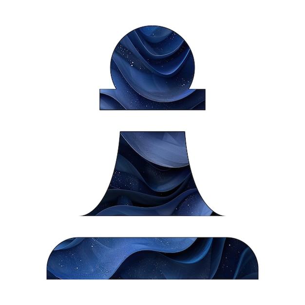Foto foto-ikonen schachpion alt blauer gradient hintergrund-stil-design