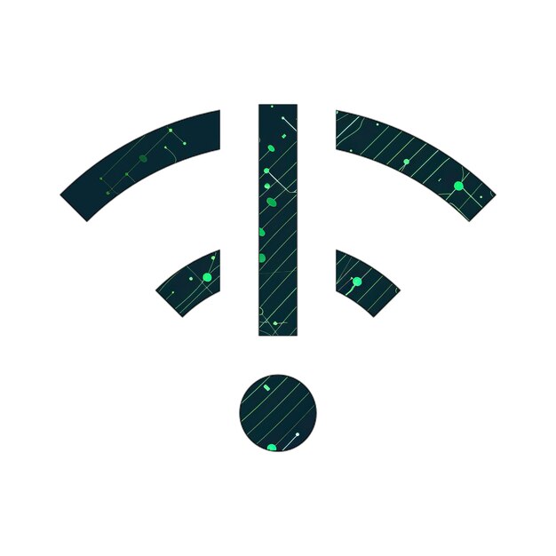 Foto-Ikonen Wi-Fi-Ausruf-Iconen Grüne Technologie-Textur