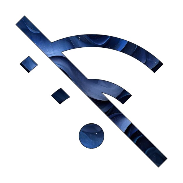 Foto-Ikonen Wi-Fi-Schrägstreifen blauer Gradient Hintergrund-Stil-Design