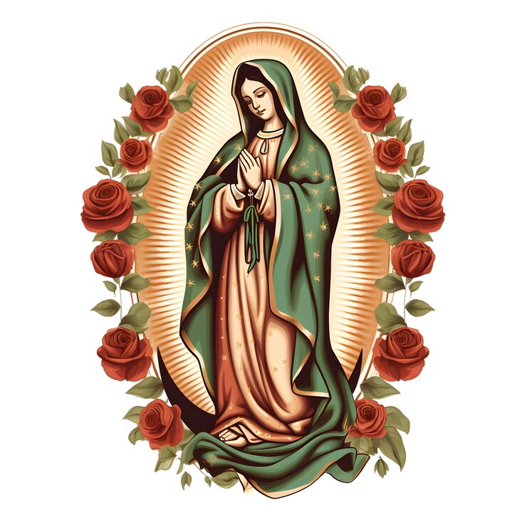 Foto foto ilustração da beleza mística de nossa senhora de guadalupe