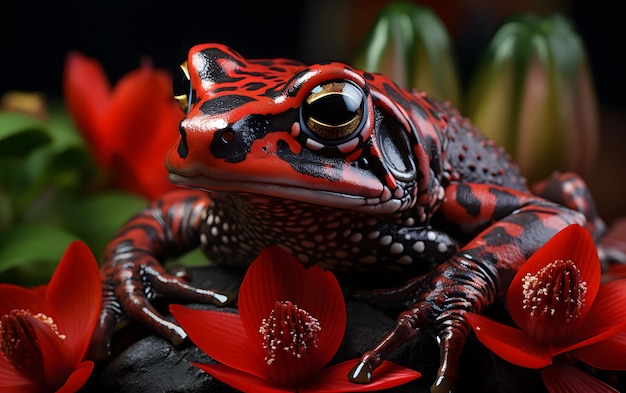 Foto de ilustración de rana de cerca