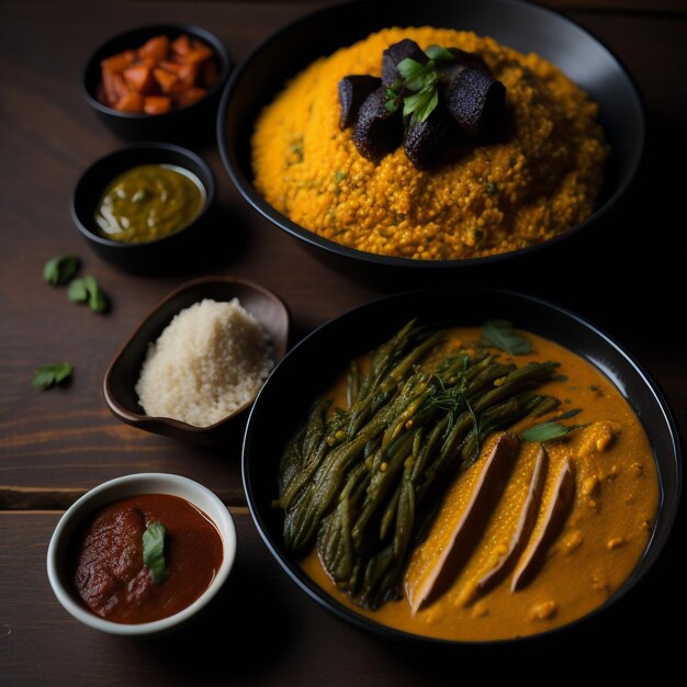 foto ilustrativa de comida brasileira cuscuz cuzcuz farofa de mandioca