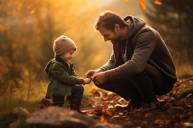 foto ilustrativa de un padre jugando con su hijo