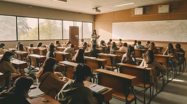 Foto im Mathe-Klassenzimmer