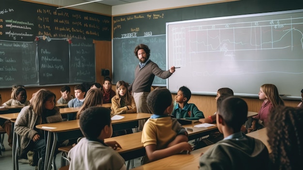 Foto im Mathe-Klassenzimmer