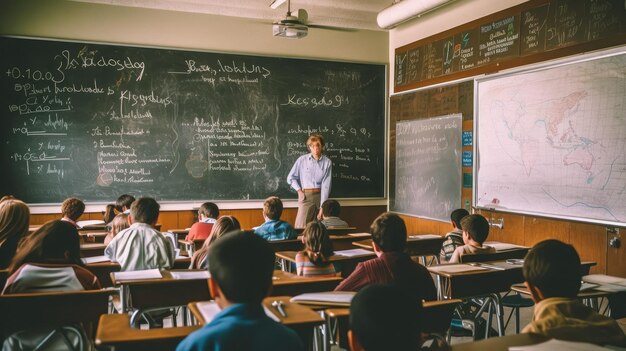 Foto im Mathe-Klassenzimmer