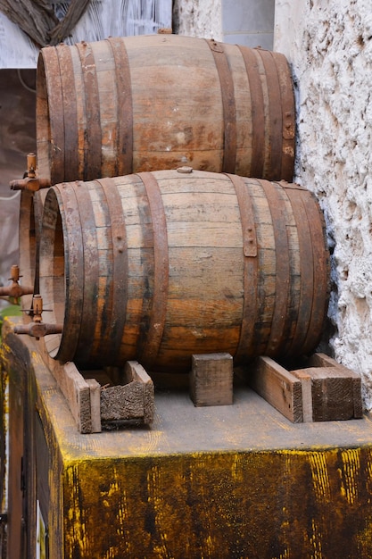 Foto Imagen de la Barril de Vino de Madera Clásica