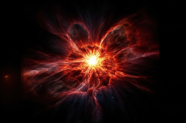 Foto incrível da luz da supernova da galáxia