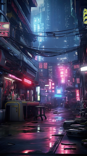 foto incrível de fundo cyberpunk