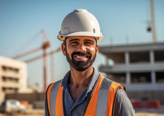 Foto ingeniero de obra masculino con casco