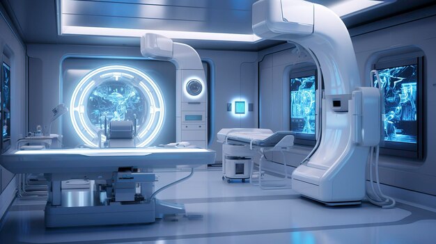 Una foto de una instalación de imágenes médicas organizada