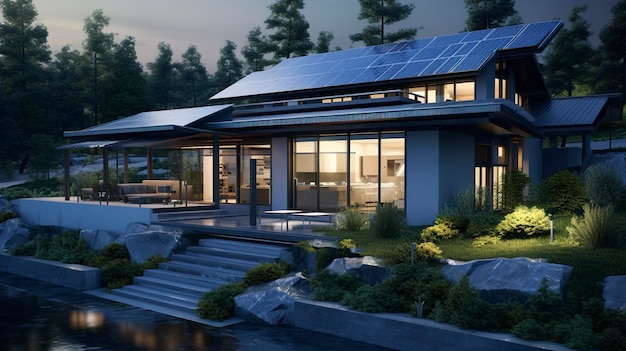 Una foto de la instalación de un panel solar en un tejado residencial.