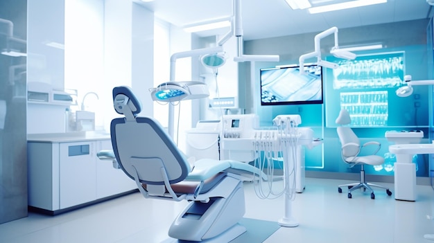 Foto del interior de una clínica dental IA generativa