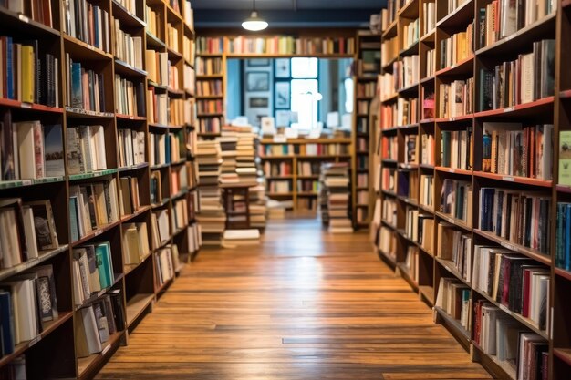 foto del interior de una librería vacía Fotografía Generada por IA