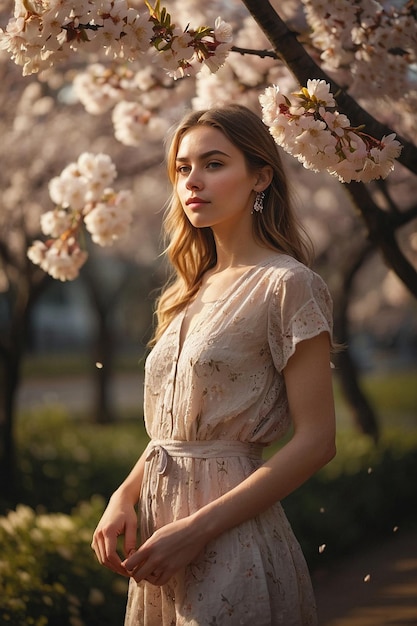 foto de una joven linda al aire libre