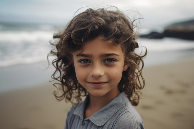 Foto de una joven en la playa