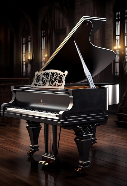 Foto foto klassisches klavier in einem luxuriösen übungsraum flügel klavier akustisches instrument harmonie