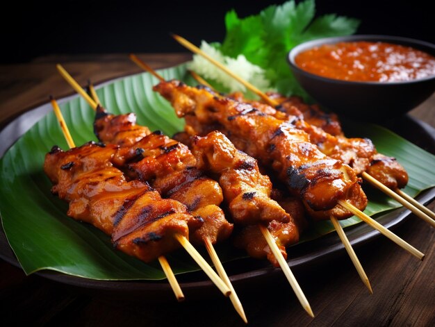 Foto köstliche Satay-Stücke