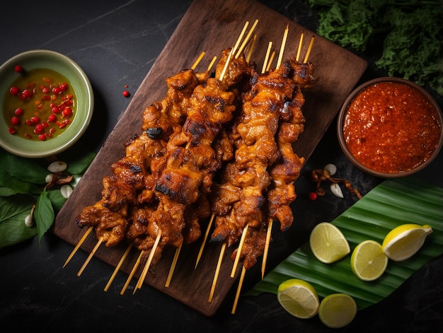 Foto köstliche Satay-Stücke