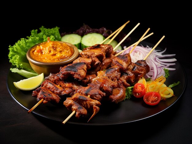 Foto köstliche Satay-Stücke